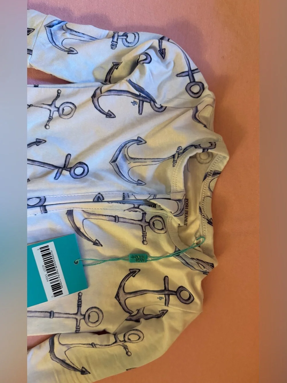 Posh peanut Anchor print onesie (6-9 mths)